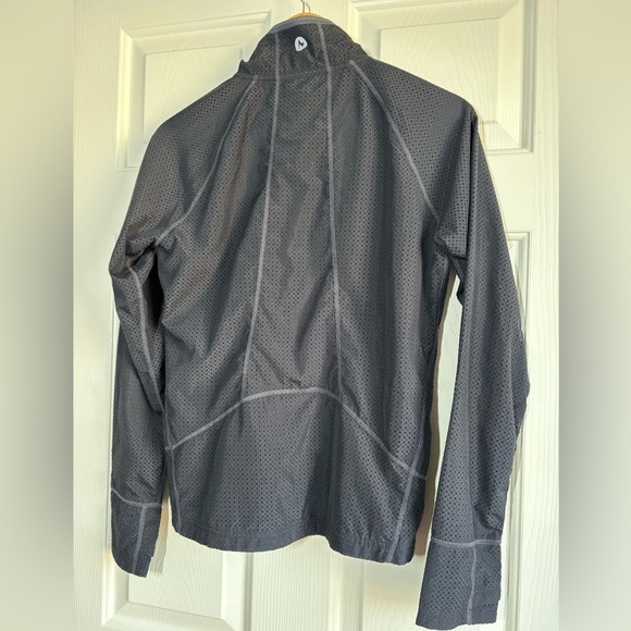 MARMOT Womens Full Zip Jacket Small Black Perforated Lightweight Running Outdoor - Picture 4 of 13